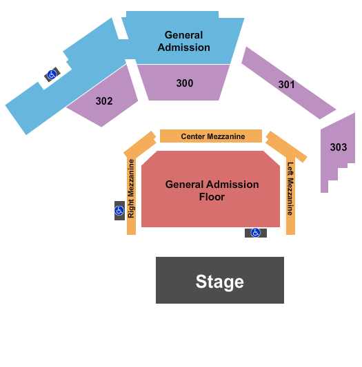 The Eastern - GA Endstage GA Floor Seating Chart